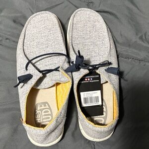 Hey Dude women’s Light Gray Slip-On Loafers